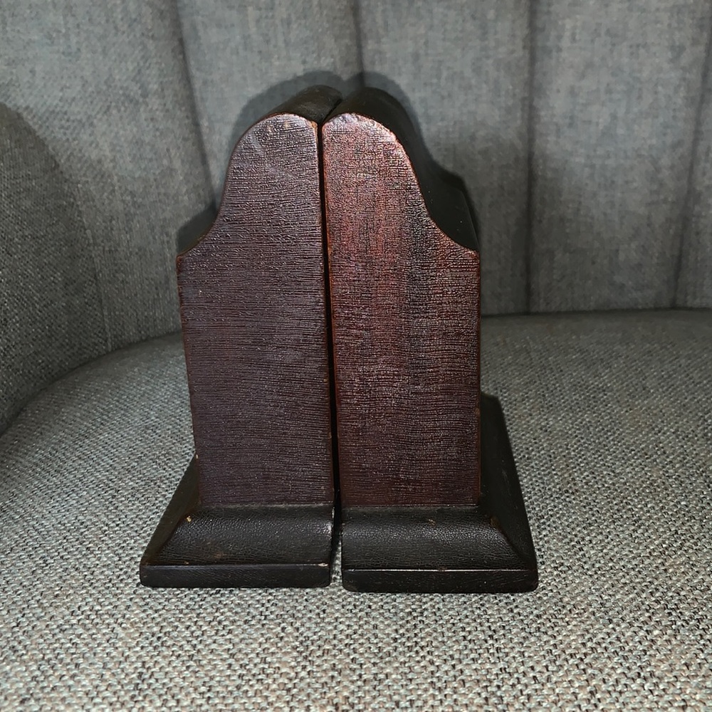 ❤️ VINTAGE BOOKENDS Solid Wood 1 Pair